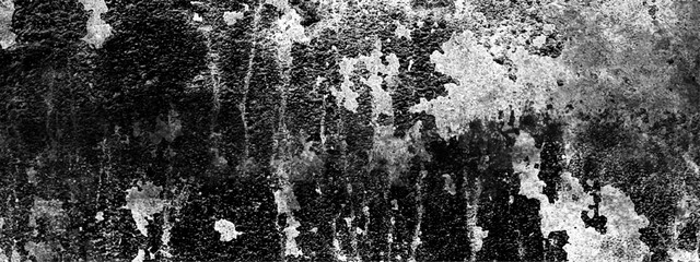 Poster - Black and white natural marble texture background. Outdoor antique old white concrete wall with crack texture background. Texture of a concrete wall with cracks and scratches