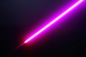 Poster - Purple Laser Beam Lens Flare Effect on Black Background for Stunning Visuals