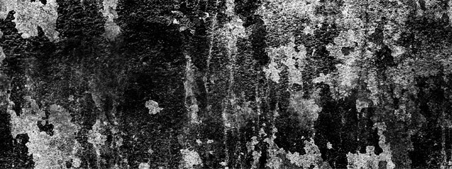 Poster - Black and white natural marble texture background. Outdoor antique old white concrete wall with crack texture background. Texture of a concrete wall with cracks and scratches