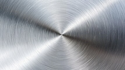 Wall Mural - Fine brushed wide metal steel or aluminum plate with a clean surface.