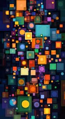 Poster - Colorful abstract  background with dynamic geometric shapes