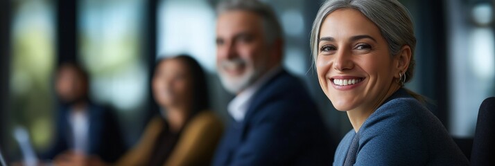 Poster - A Professional Business Meeting with a Diverse Team fosters collaboration and engaging discussions, enhancing creativity and innovation for successful results and strategic growth