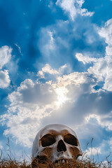 Wall Mural - beautiful blue sky and clouds natural background