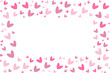 © Іванна Поліщук - Happy greeting red pink hearts frame 14 february Day all lovers Gentle design Romantic feelings Valentine's card Promotion shopping template love Heart border Copy space