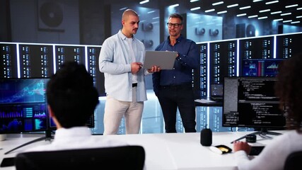 Leinwandbilder - Data Center Security Cyber Management