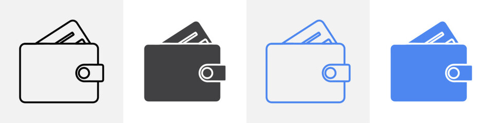 wallet icon group symbol or sign vector