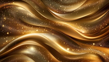 Poster - Luxurious Gold Abstract With Glamorous Bokeh Effect For A Touch Of Opulence And Elegance In Your Design Projects.