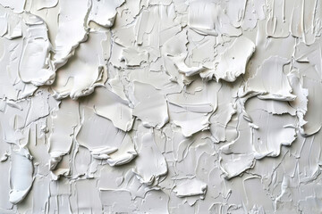 Poster - a white textured canvas with thick paint strokes that create a three-dimensional effect, casting sha