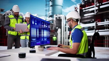 Poster - Oil And Gas Plant Industrial Automation
