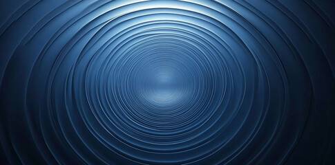 Poster - A close-up shot of a blue, textured surface with concentric circles that resemble ripples in water
