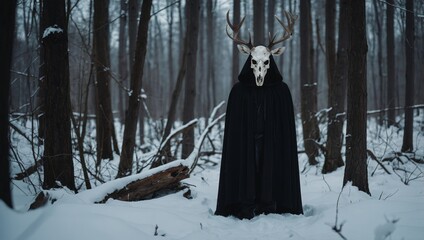 forest god in the winter forest