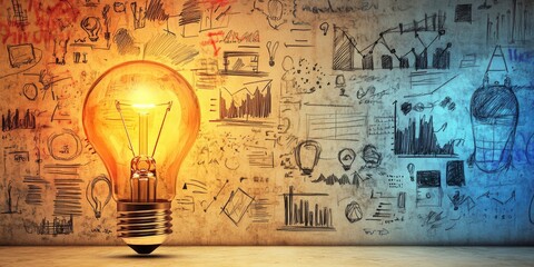Poster - Illuminating Business Insights Creativity and strategic planning drive effective innovation and sustainable growth in todays competitive market, fostering success and opportunity