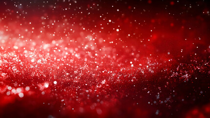 Wall Mural - Red Glitter Background with Sparkling Lights, bokeh, texture, abstract, festive, celebration