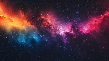 Wall Mural - cosmic nebula in vibrant hues, space, cosmos, galaxy, universe, stars