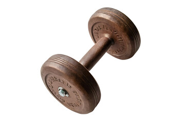 Single Dumbbell Isolated on Transparent Background