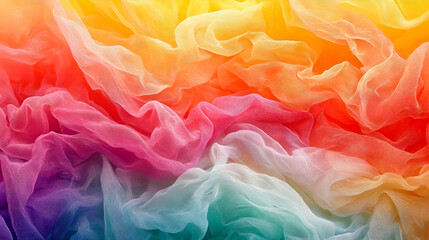 Colorful Rainbow Fabric Texture, textile, mesh, tulle, chiffon, net