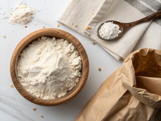 Poster - Fluffy white flour, ready to rise.