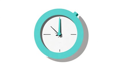 Poster - Stopwatch Icon With Animated Arrows on White Background Generative AI