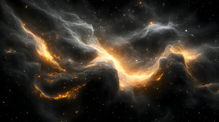 Wall Mural - Cosmic Nebula Fiery River in Space, cosmos, universe, galaxy, stars, stardust