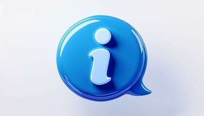 information symbol on blue background