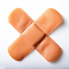 adhesive bandage plaster on white