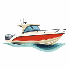 Wall Mural - Motor Boat Icon Vector Illustration
