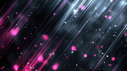Poster - Abstract Bright Colorful Light Streaks with Glittering Particles Against a Dark Background, Artistic Digital Background for Creative Projects and Designs