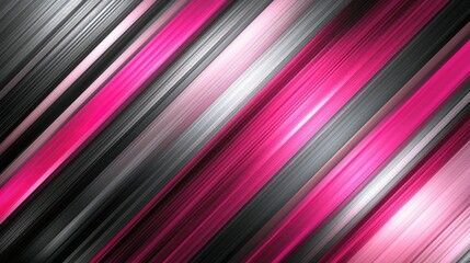 Poster - Vibrant Abstract Background with Diagonal Lines in Black, Pink, and Silver Shades for Modern Design and Creative Projects