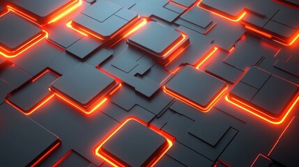  - Abstract futuristic background with glowing neon lines and geometric shapes creating a technological and modern aesthetic, perfect for digital and tech-themed designs.