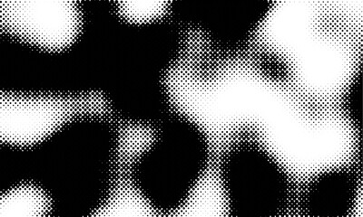 Aufkleber - Monochrome printing raster, abstract vector halftone background.