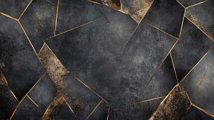 Poster - Elegant and Modern Textured Background with Geometric Patterns and Metallic Gold Accents for Creative and Design Projects