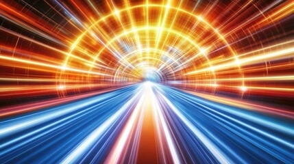 Poster - Vibrant Motion Blur Effect Representing Speed and Energy in Bright Colors for Creative Backgrounds and Visual Highlights