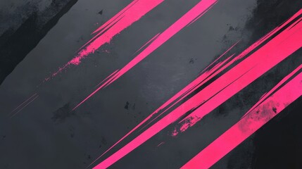 Poster - Abstract Background with Bold Pink Stripes on Dark Surface, Stunning Visuals for Modern Design Projects, Fashion, Arts, and Graphic Elements