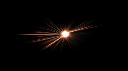 Poster - Bright Light Burst with Radiating Rays in Black Background, Perfect for Abstract Designs, Conceptual Artworks, and Dramatic Visual Effects in Various Projects