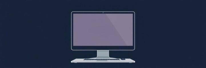 computer screen with blank display and realistic details, vector illustration, illustration, compute