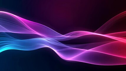 Fototapete - Neon lights lines against a dark background. Abstract wallpaper