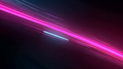 Fototapete - Neon lights lines against a dark background. Abstract wallpaper