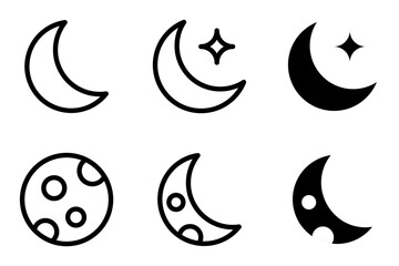 moon icon set