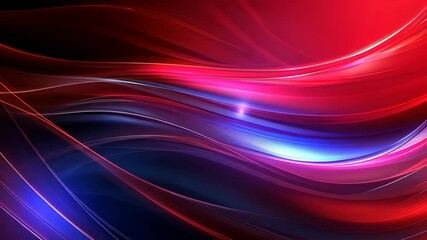 Fototapete - Neon lights lines against a dark background. Abstract wallpaper