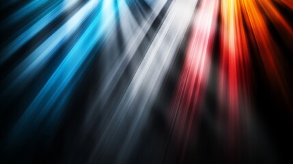 Poster - Dynamic light rays in vibrant colors creating a stunning visual experience