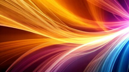 Fototapete - Neon lights lines against a dark background. Abstract wallpaper