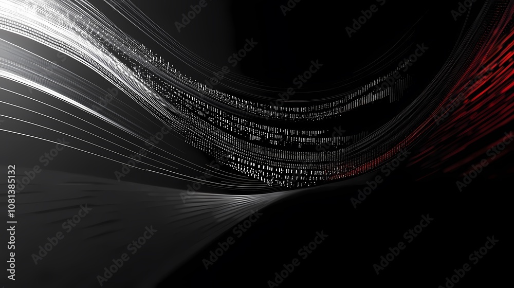 Abstract Representation of Digital Lines and Binary Code Creating a ...