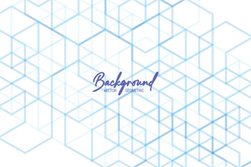 Aufkleber - Hexagons abstract background with geometric shapes Vector Template
