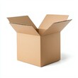 © padungsak - An open cardboard box ready for packing, showcasing its blank exterior perfect for storage or shipping.