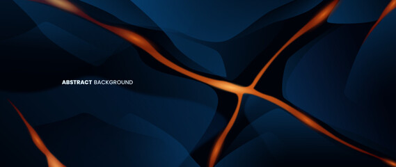 Poster - abstract background with the theme of lava on the rocks with a fiery orange color.