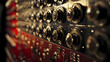 © Thiago - Closeup shot of indicator dials from the famous bombe machine at bletchley park. Enigma. Illustration