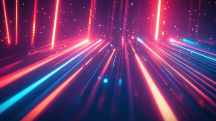Wall Mural - Abstract Neon Lines