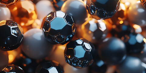 Poster - Abstract Metallic Sphere Symphony 