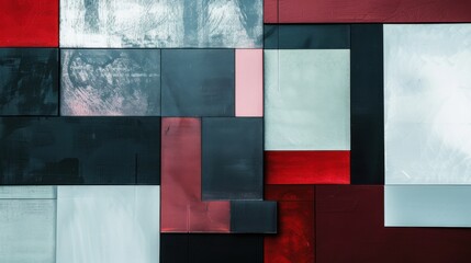 Poster - A grid of interconnected squares in different opacities and shades, metaphorizing the intersection and integration of diverse identities, photography style