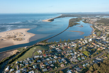 Wall Mural - the town of harrington on the manning river on the north coast of new south wales, australia.